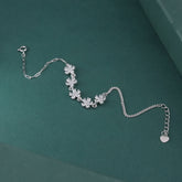 Silver Flower  Layer  Bracelet For Women